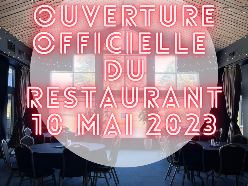 Ouverture Restaurant 2023