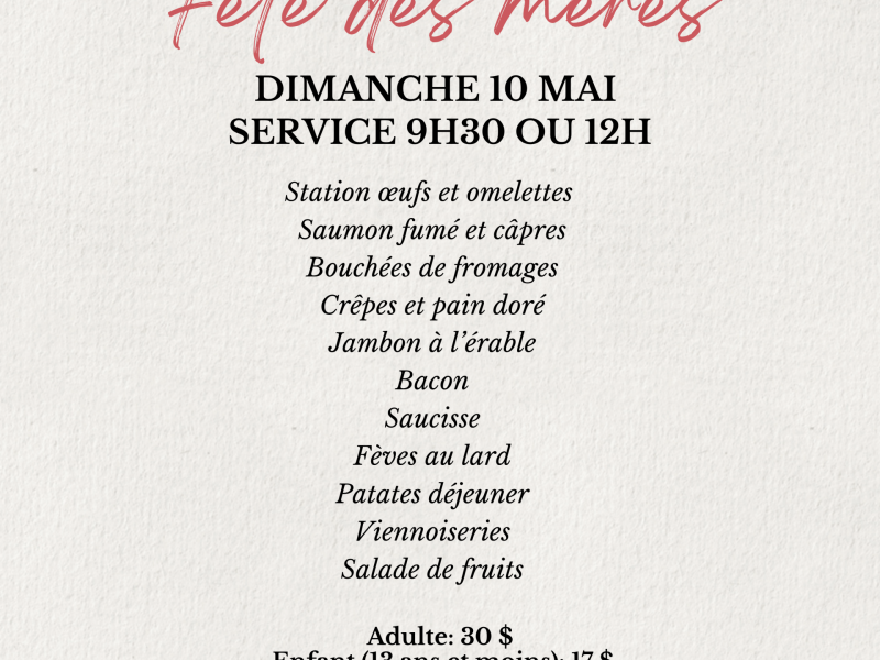 Brunch fête des mères 