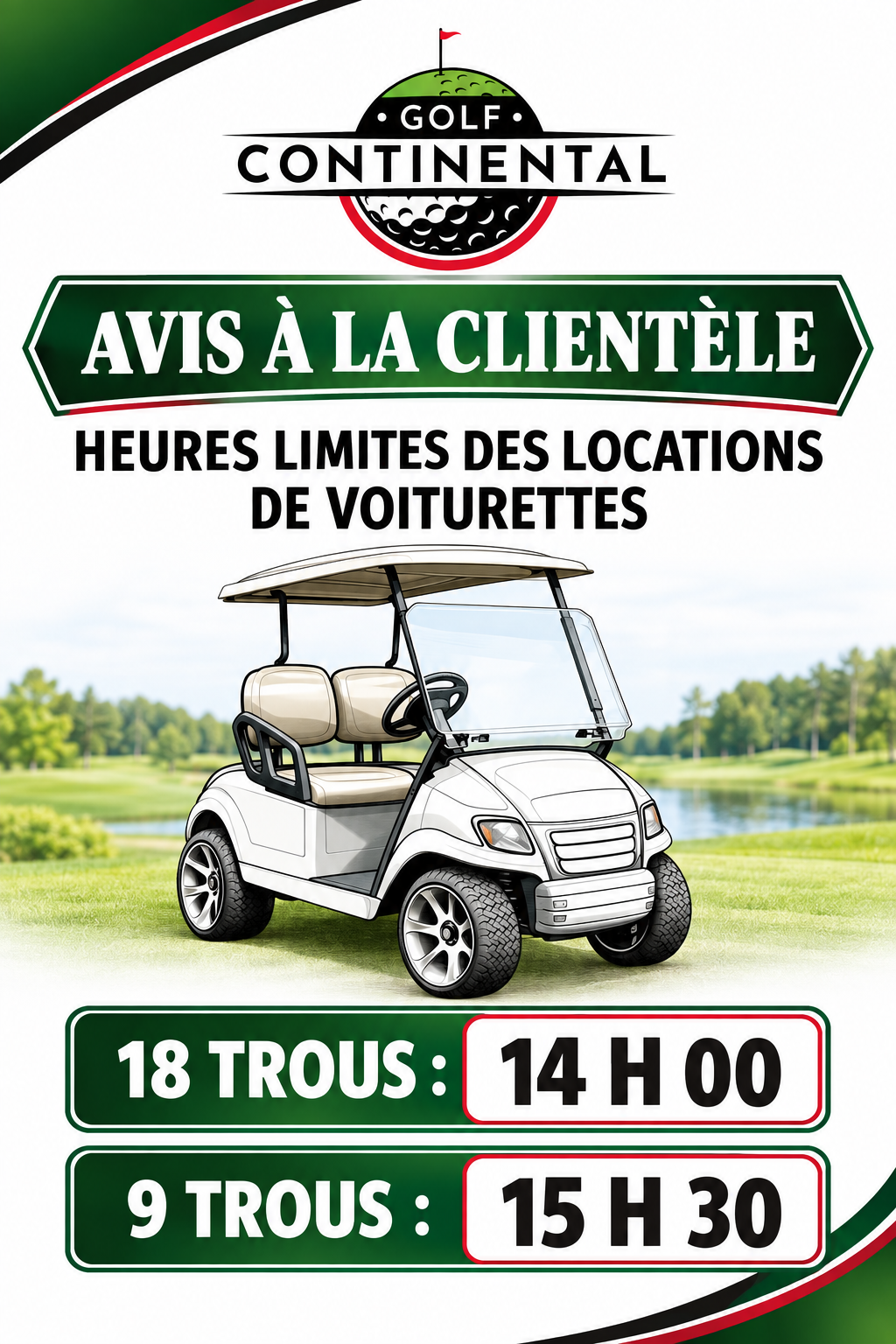 voiturettes heures